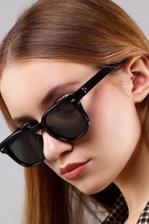 Unisex Black Cornered Sunglasses ZVHRU-2229 - Zevahir