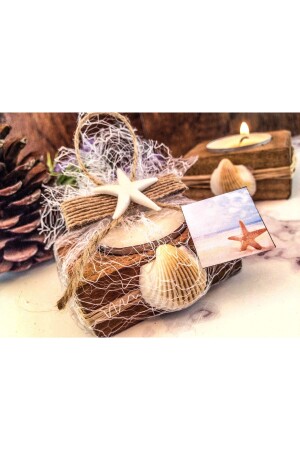 Unisex Brown 50 Pieces Wooden Candle Holder Wedding Favors Baby Favors AHSAP8635 - DOKA