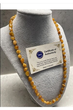Unisex Certified Baltic Amber Goiter Nerve Stress Drop Amber Adult Necklace - Boji
