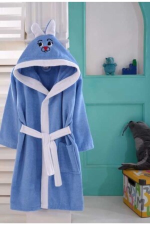 Unisex Çocuk Mavi Bornoz EŞMNÇCK2020 - ESMEN