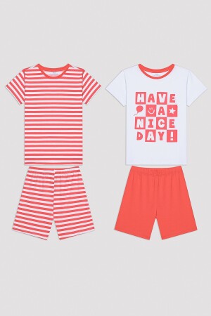 Unisex Çocuk Nice Day Çok Renkli 2li Pijama Takımı - Penti