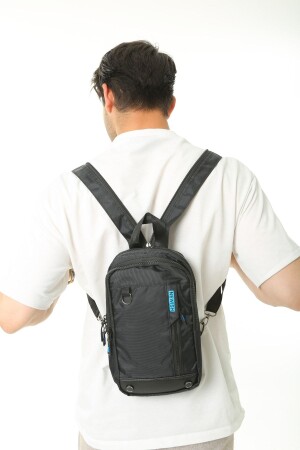 Unisex Cross & Chest And Mini Backpack Black Color - Fao Polo