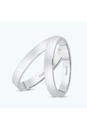 Unisex-Ehering aus 14 Karat Gold, schlicht, 3 mm - Altınbaş