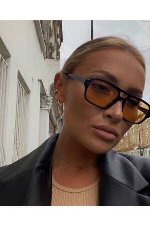 Unisex Glamor Sunglasses Black Orange glamourgozlukgm - Goldmine