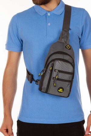 Unisex Gray Imperteks Cross Shoulder and Waist Bag Suitable for Travel and Sports Use - Newish