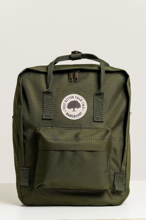 Unisex Green Color School Bag Compatible 14 Inch Laptop Bag - Black Backpack - Ramsburry
