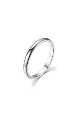 Unisex Gri 2 mm Söz Nişan Çelik Yüzük Eh23by - Chavin