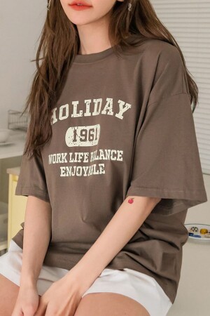 Unisex Holiday Baskılı Tasarım Tshirt - Uyguntarz