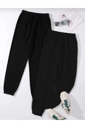 Unisex İkili Eşofman Altı 2 li Siyah Jogger - Sbcsport