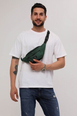Unisex Khaki 2 Compartment Shoulder and Waist Bag - D'vers