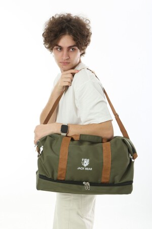 Unisex Khaki Color Long Strap Travel And Sports Bag Waterproof Cabin Size - Fao Polo