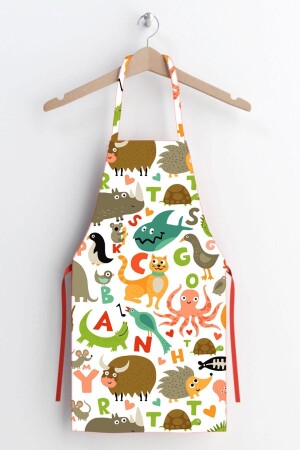 Unisex-Kindergartenschürze mit weißen Buchstaben AYSO0195 - AYSHOME