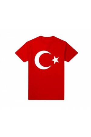 Unısex Kısa Kol Çocuk Bayrak Ay Yıldızlı 23 Nisan 29 Ekim 10 Kasım Gösteri T-shırt - Nacar Çarşı