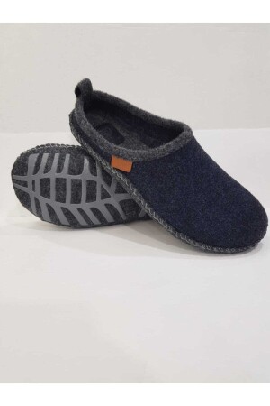 Unisex Lacivert Keçe Kaydırmaz Ultra Hafif Terlik Gzr12952kc - Gezer