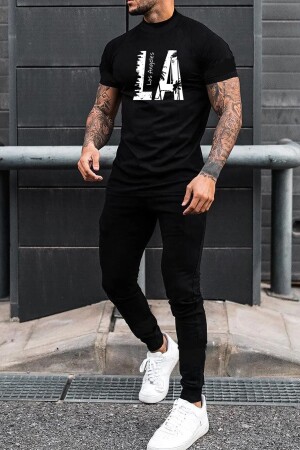 Unisex Los Angles Printed 2-Piece Tracksuit Set - Uyguntarz