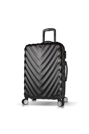 Unisex Lotus Abs Medium Size Suitcase Black - My Valice