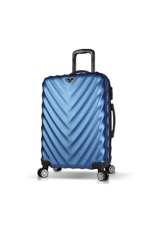 Unisex Lotus Abs Medium Size Suitcase Navy Blue MV6999 - My Valice