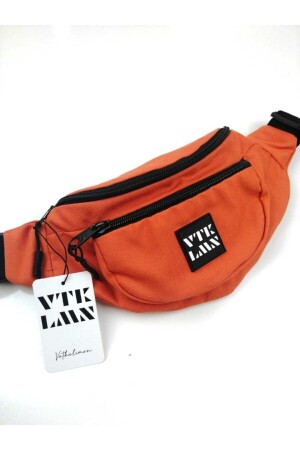 Unisex Orangefarbene Schulter- und Hüfttasche - Vatkalimon