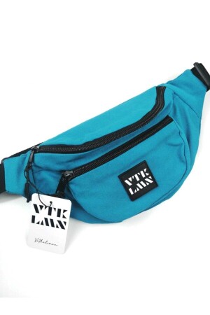 Unisex Petrol Colored Shoulder and Waist Bag - Vatkalimon