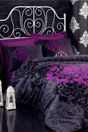 Unisex Plum Kösem Sultan Doppel-Satin-Bettbezug-Set ST190448 - Cotton Box