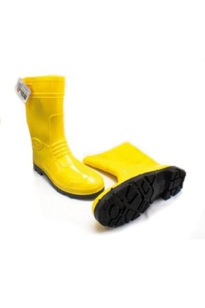 Unisex Sarı Pvc Uzun Lastik Çizme - Gezer