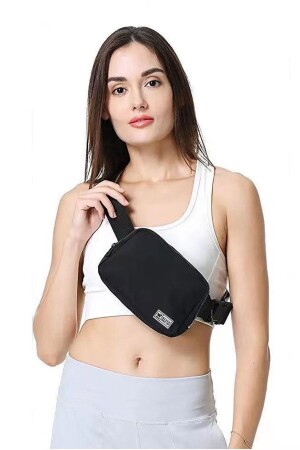 Unisex-Taillen- und Umhängetasche in schwarzer Farbe - Woys Bags