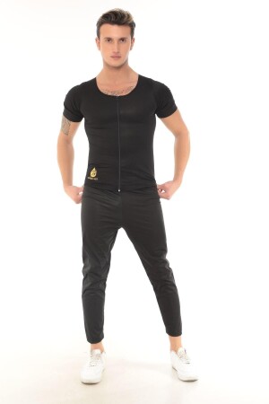 Unisex Thermal Suit Sauna Suit Undershirt and Zippered Short Sleeve Maximum Sweating Slimming Suit - Sauna Suit