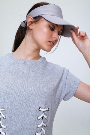 Unisex UV Protective Visor Cap Visor Tennis Hat Gray SPK999 - tuplepie