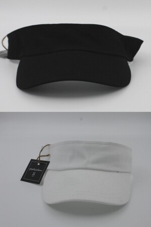 Unisex UV Protective Visor Cap Visor Tennis Hat White-black Set sxxxs4155557ss - şapkadan