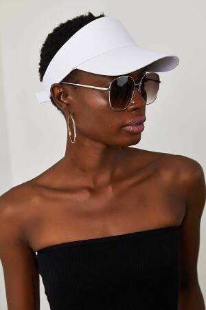Unisex UV Protective Visor Cap Visor Tennis Hat White sxxxs4155557ss - şapkadan