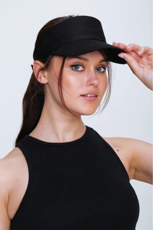 Unisex UV-Schutz-Visierkappe Visier-Tennishut - Schwarz - Tuplepie