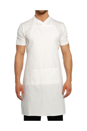 Unisex White Kitchen Waiter Cook Chef Work Apron MTAO-0012 - DrMia