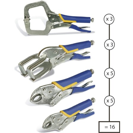 Universal fastening pliers set 16 pcs. GYS - GYS