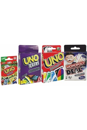 Uno- Monopoly- Uno Flip and Uno Junior Economical Set of 4 - Sunman