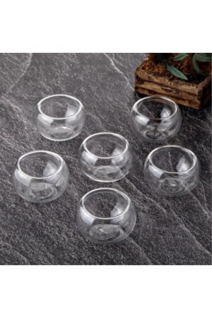 Unve Double Walled 6-Piece Mini Glass Bowl CD - Tohana