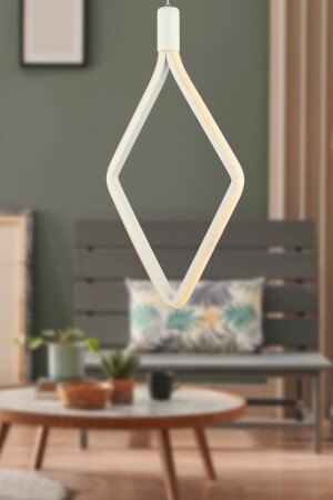 Uras 3 Color LED Single Chandelier White BEG0618BEG01 - Begüsa