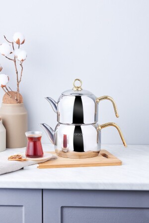 Urban Midi Induction Base Teapot Set Gold - Karaca