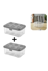 Urve Pratik 6 Bölmeli Çay Bardağı Taşıma Aparatı Kabı 2 Li Set P4985 - Piev