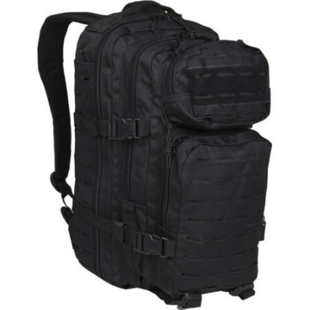 US BLACK LASER CUT ASSAULT BACKPACK SM - MIL-TEC