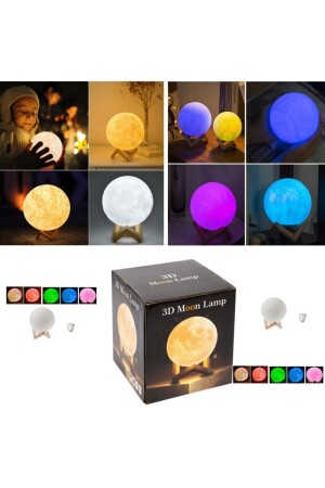 USB Plug and Play Battery-free Stand Touch 5 Color Changing Moon Lamp 45cm USTK04 - Techno phone