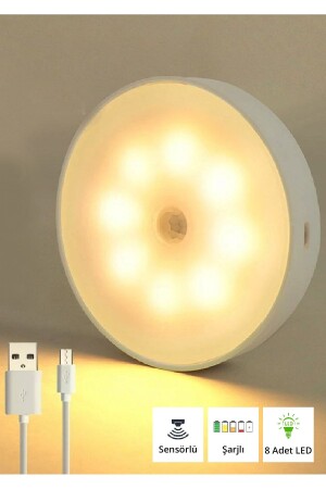 USB Rechargeable LED Light Lamp Yellow Light with Motion Sensor - The Wlue