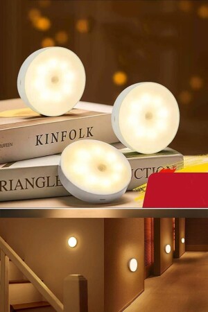 USB Rechargeable Wireless Spot LED Lamp with Smart Motion Sensor White Light 1 Piece - Kitchen Live
