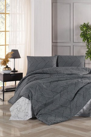 Utopia Striped Double Duvet Cover Set - Tabu Home