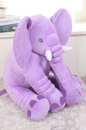 Uyku Arkadaşım Lila Renk Peluş Oyuncak Uyku Fili 95 Cm BM1140 - BabyModa