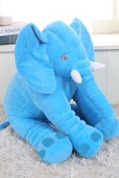 Uyku Arkadaşım Mavi Renk Peluş Oyuncak Uyku Fili 95 Cm BM1140 - BabyModa
