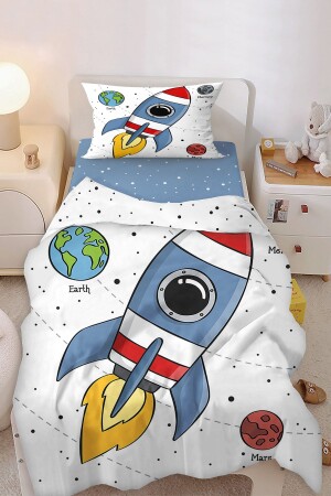 Uzay Children's Room Duvet Cover Set D06-N - Bebişim Halı