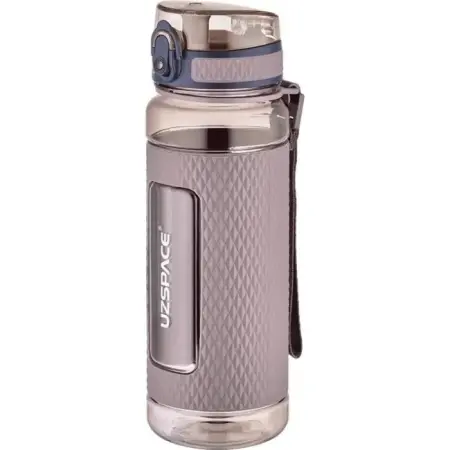 Uzspace 800ml Tritan Su Matarası Silikon Korumalı Kaydırmaz Gövde Kahverengi - Uzspace