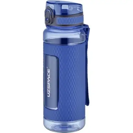 Uzspace 800ml Tritan Su Matarası Silikon Korumalı Kaydırmaz Gövde Lacivert - Uzspace