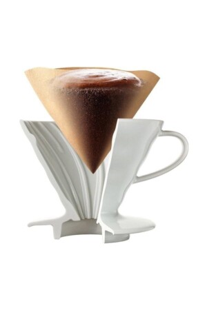 V60 02 Ceramic Coffee Brewing Equipment (white) Ceramic Coffee Dripper V60 02 (white) FSB-2 - Epinox