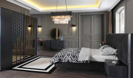 Vadi Anthracite Base Bedroom - Cadde Yıldız